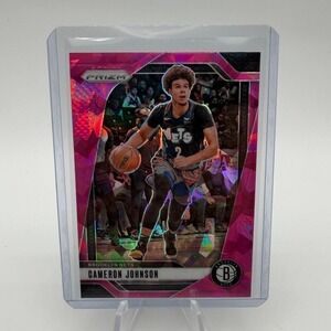 Cameron Johnson 2024-25 Panini Prizm Pink Ice Prizm #202 Brooklyn Nets NBA Card